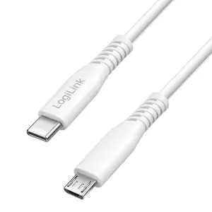 Kabel USB-C (m) => micro USB (m) 1,0m 12W 2.4A/5V 480Mbps bel LogiLink (CU0242)