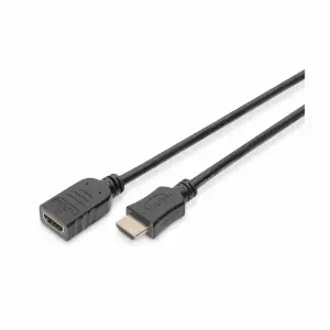 Kabel HDMI(m)=>HDMI(ž) v1.4 2,00m podaljšek pozlačeni kontakti črn Digitus (AK-330201-020-S)
