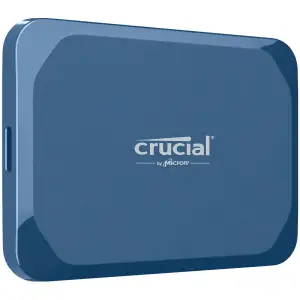 Prenosni disk SSD 1TB USB-C Crucial X10 2100/2000MB/s  - modra 256-bit AES (CT1000X10SSD9)