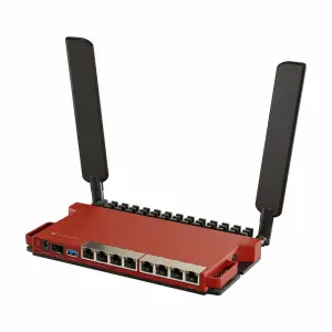 Usmerjevalnik brezžični Mikrotik L009UiGS-2HaxD-IN WiFi6 802.11ax AX600 1xPoE 8xLAN+1xSFP 2x antena (L009UiGS-2HaxD-IN)