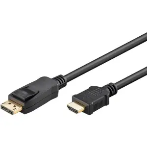Kabel DisplayPort(m)=>HDMI(m) 2,00m črn Goobay (64836)