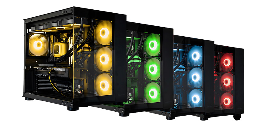 Fishtank ohišje v črni in beli barvi